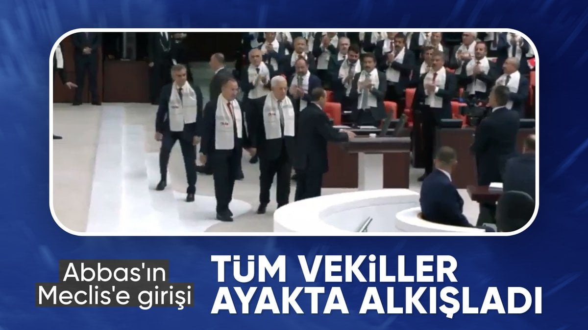 Mahmud Abbas, TBMM’de ayakta alkışlandı