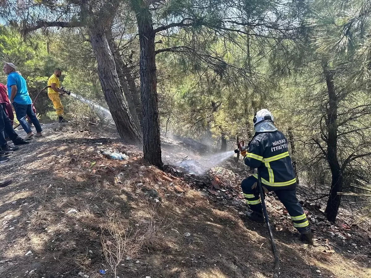 Tokat’ın Niksar ilçesinde çıkan orman yangını kısa sürede söndürüldü