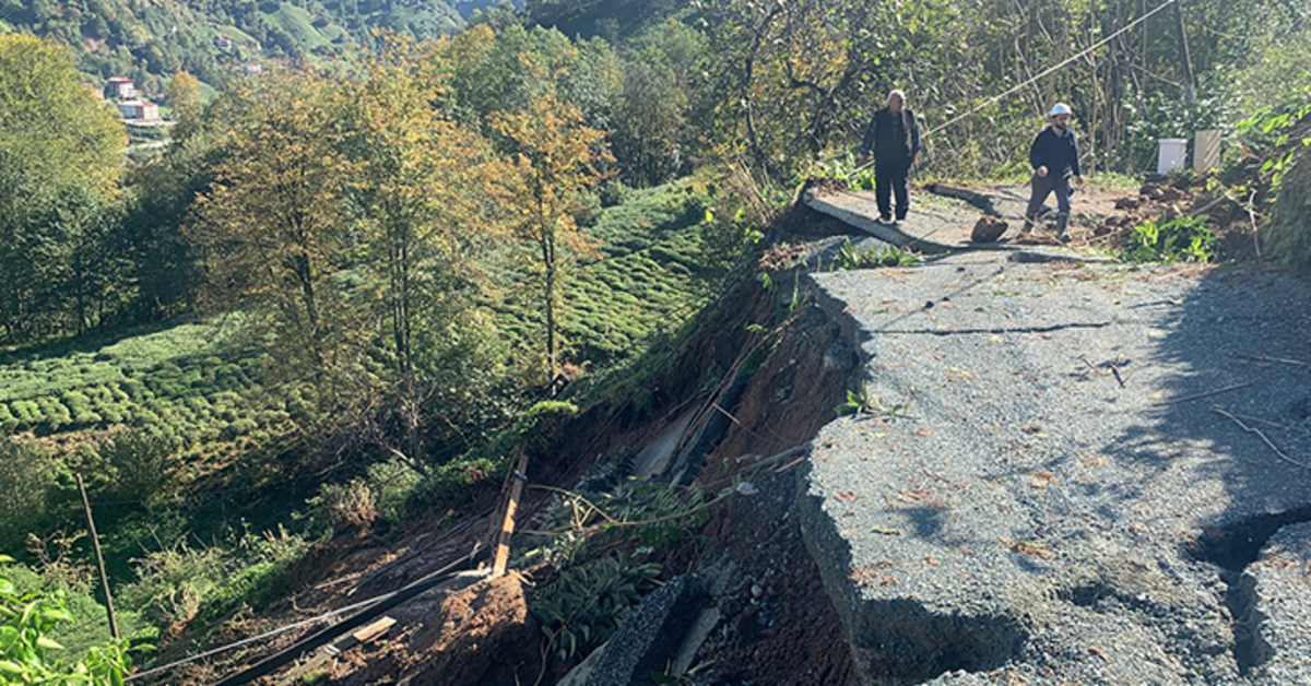 Rize’de heyelan: 16 konut tahliye edildi, denizin rengi değişti