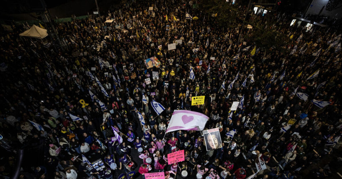 İsrail’de protestolar sürüyor: Yüz binlerce kişi sokağa çıktı!