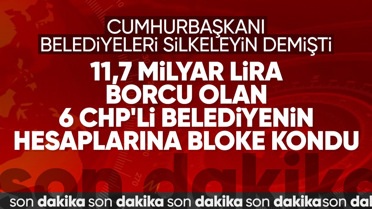 Prim borçlarını ödememişlerdi: CHP’li 6 belediyeye haciz geldi